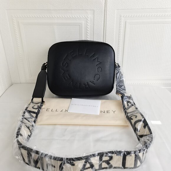Stella McCartney Black Crossbody Bag with Bold Strap - Picture 1 of 16